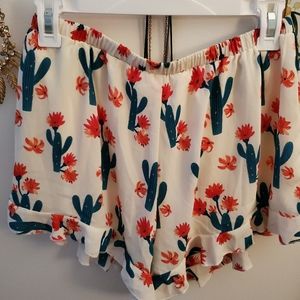 Peach Love California Cactus Shorts